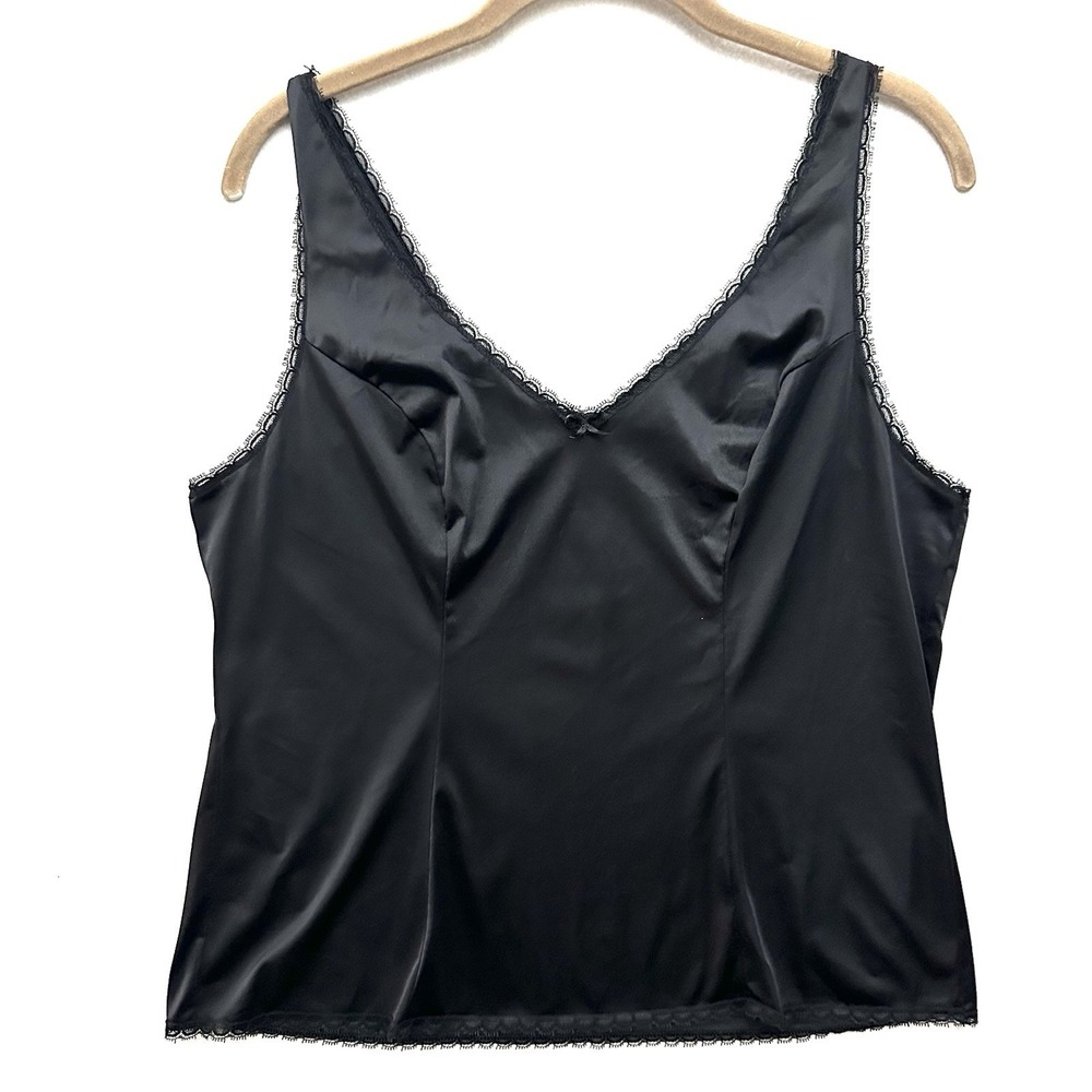 Vanity Fair M Medium 38 Black Lace Camisole Top Whimsygoth Coquette Festival
